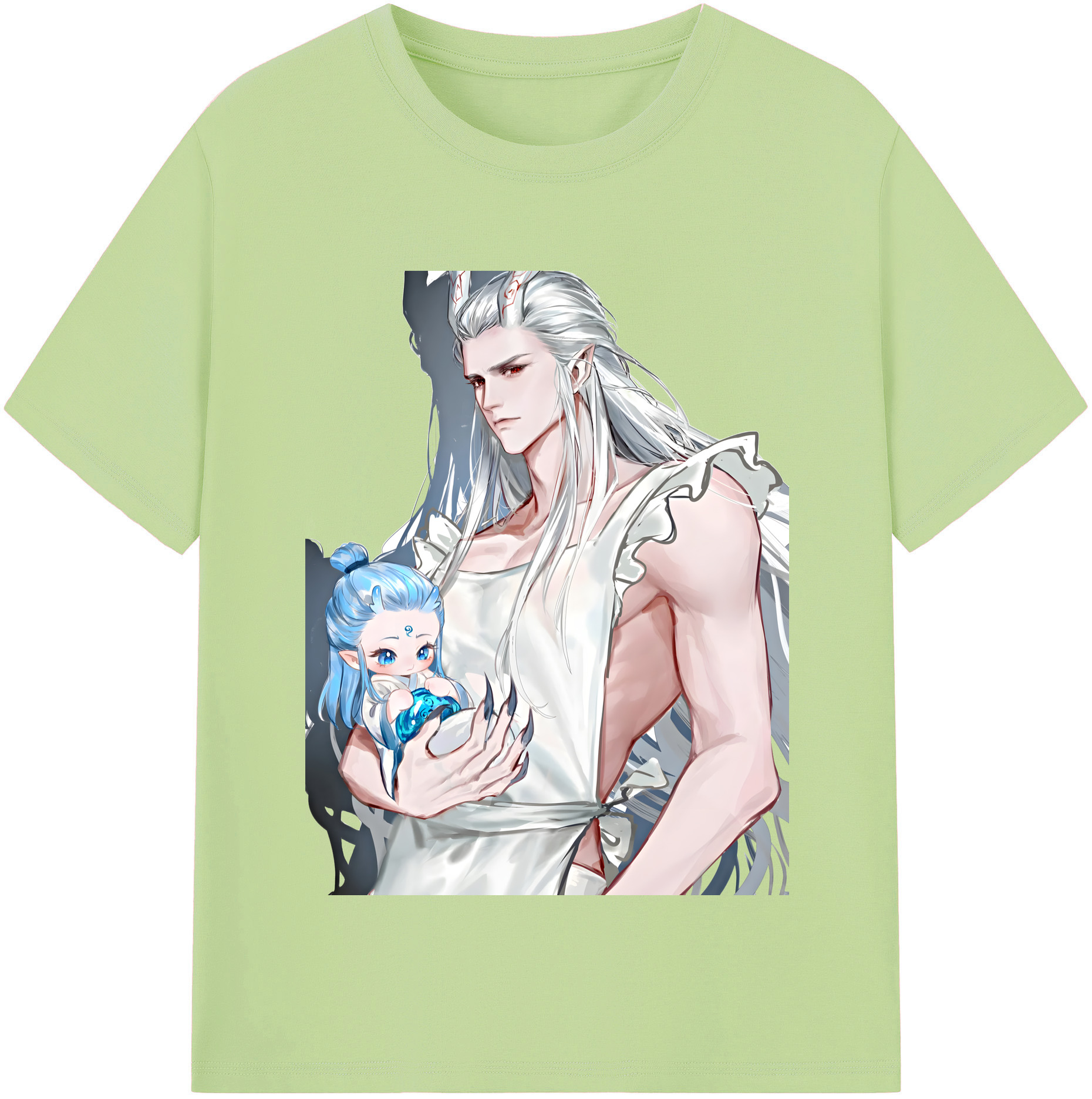 （画像用） Ne Zha 2 ナタ 魔童の大暴れ 綿100％半袖Tシャツ（フロントプリント）